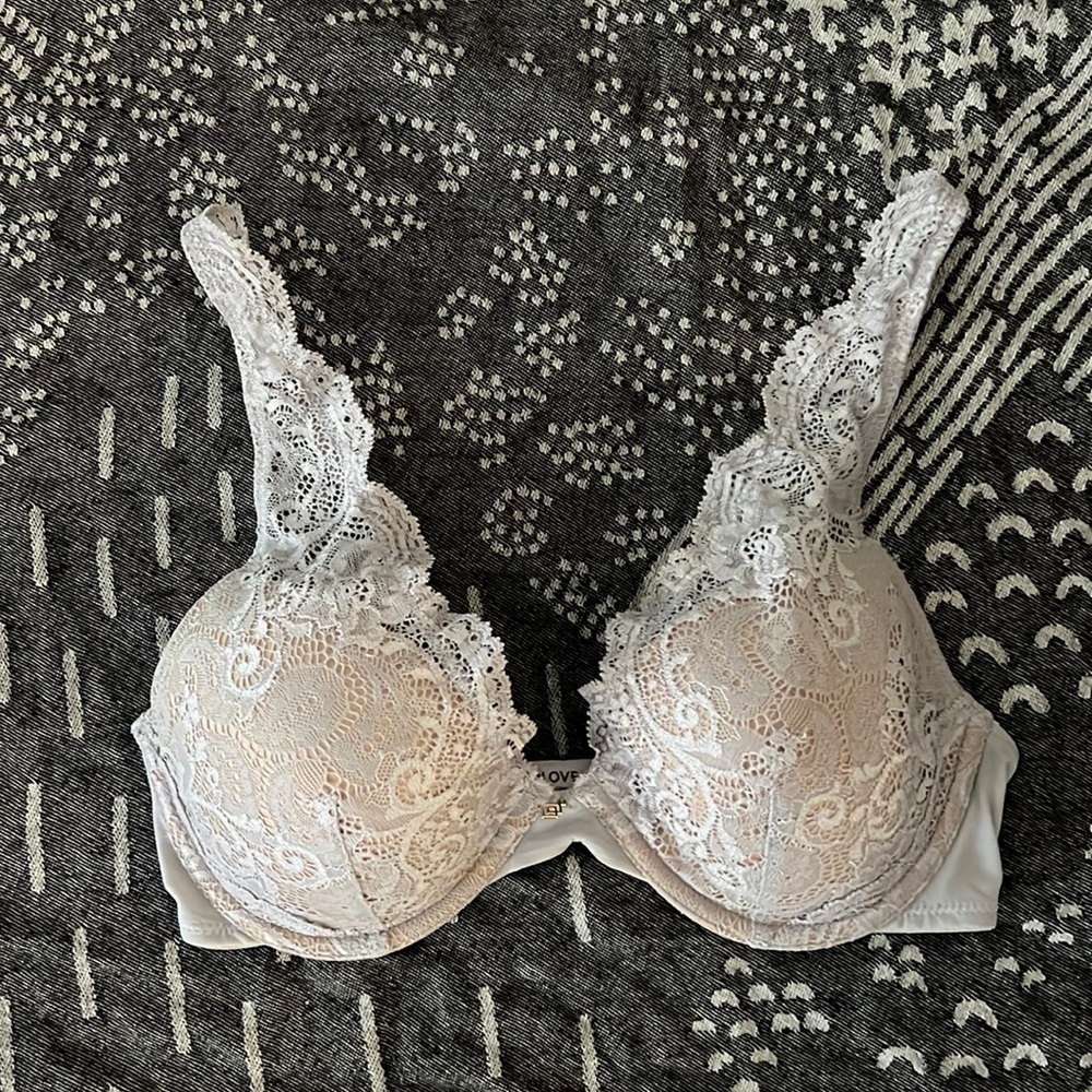 NWOT ThirdLove 24/7 Lace Contour Plunge Bra in Earl Grey